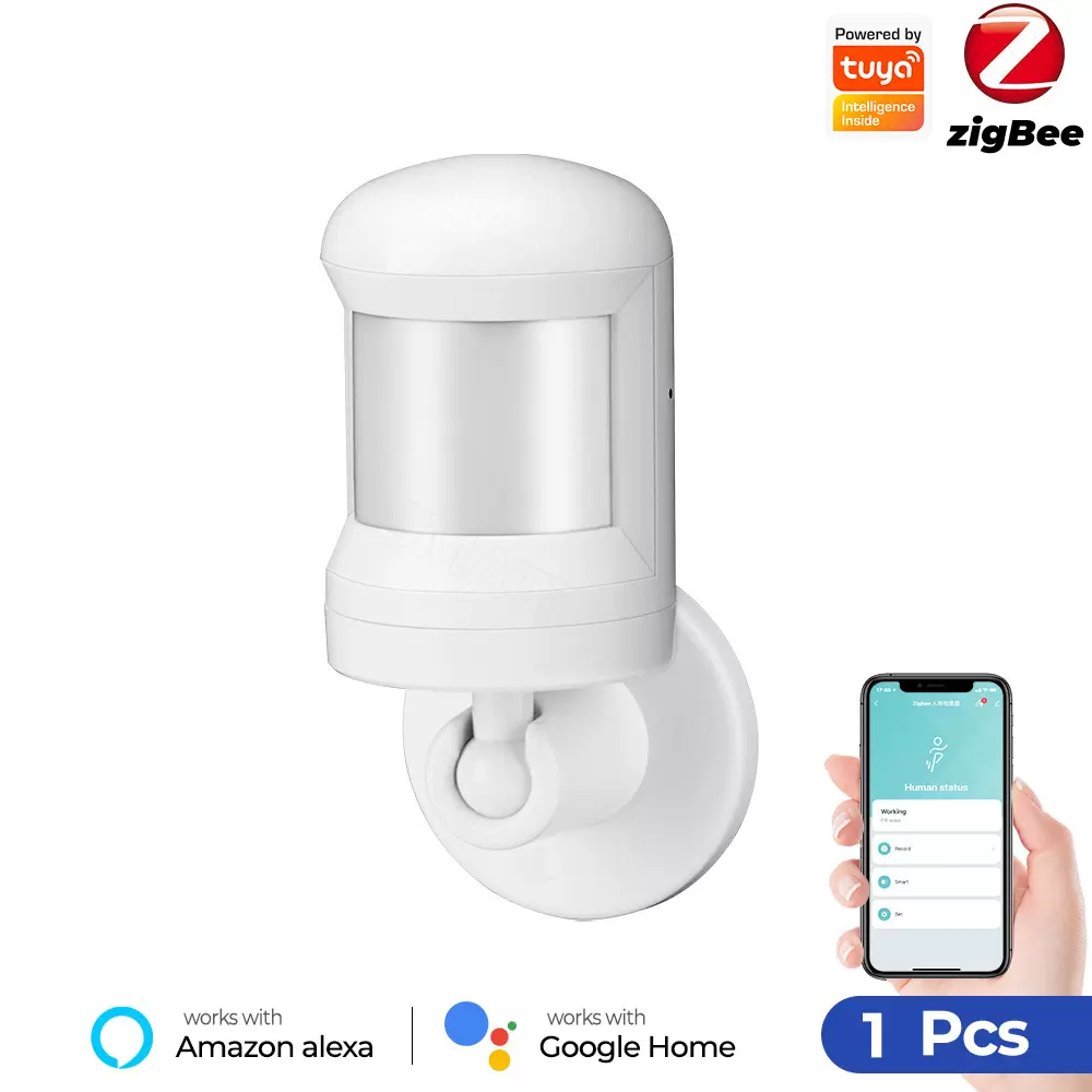 Tuya Zigbee Smart PIR Motion Sensor – Human Body Detector with App Automation, Linkage Control & Alarm System