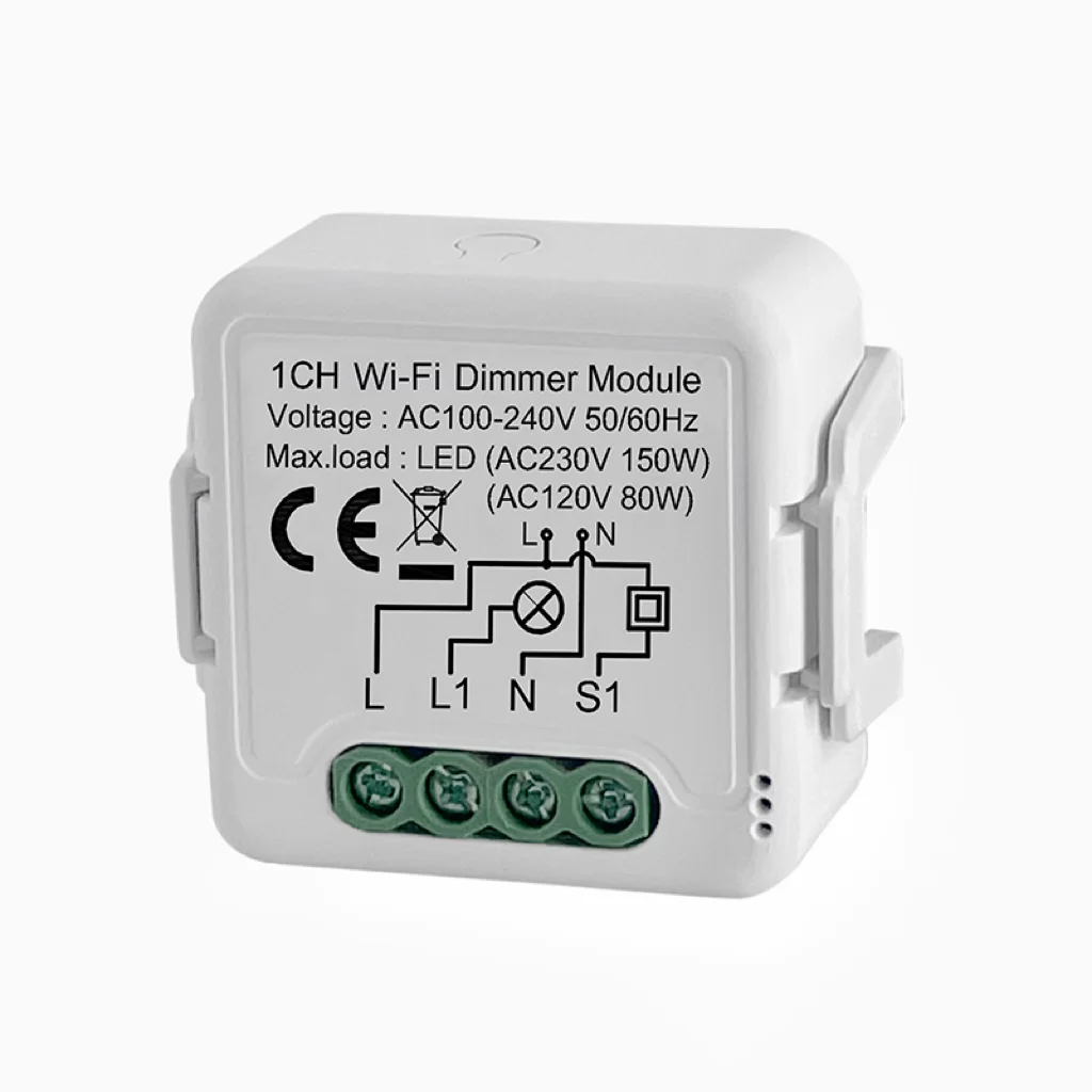 Tuya Smart WiFi Dimmer Switch Module  1CH– APP Remote & Voice Control, Smart Light Dimming On/Off Controller