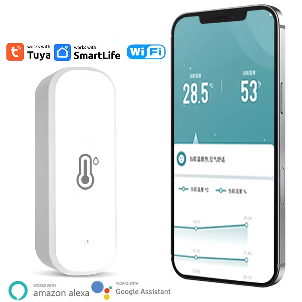Tuya Smart WiFi Temperature & Humidity Sensor — Whole-Home Automation Integration, Cross-Border Hot Seller
