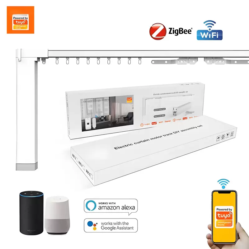 New Cross-Border Combo Track – Tuya Smart Electric Curtain with Zigbee Wireless Protocol