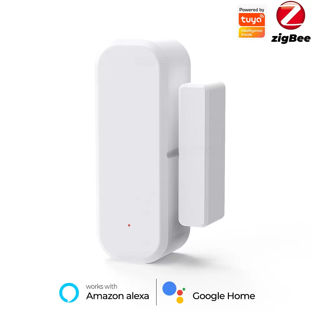 Smart Zigbee/Wi-Fi Door and Window Sensor – Tuya App Remote Control, Timed Alerts, Wireless Magnetic Security Alarm