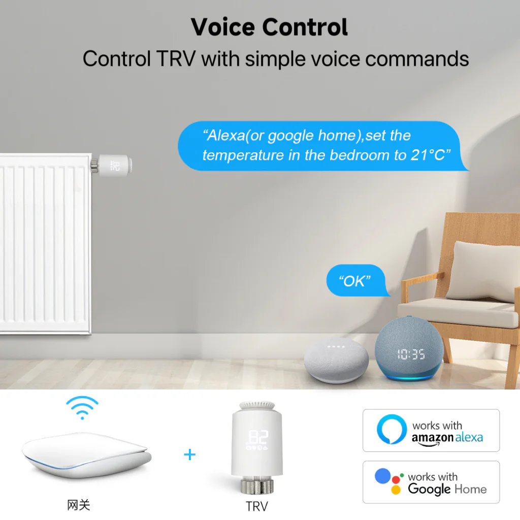 Tuya ZigBee Smart Radiator Valve – Intelligent Thermostat with APP Control - Image 3